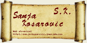 Sanja Košarović vizit kartica